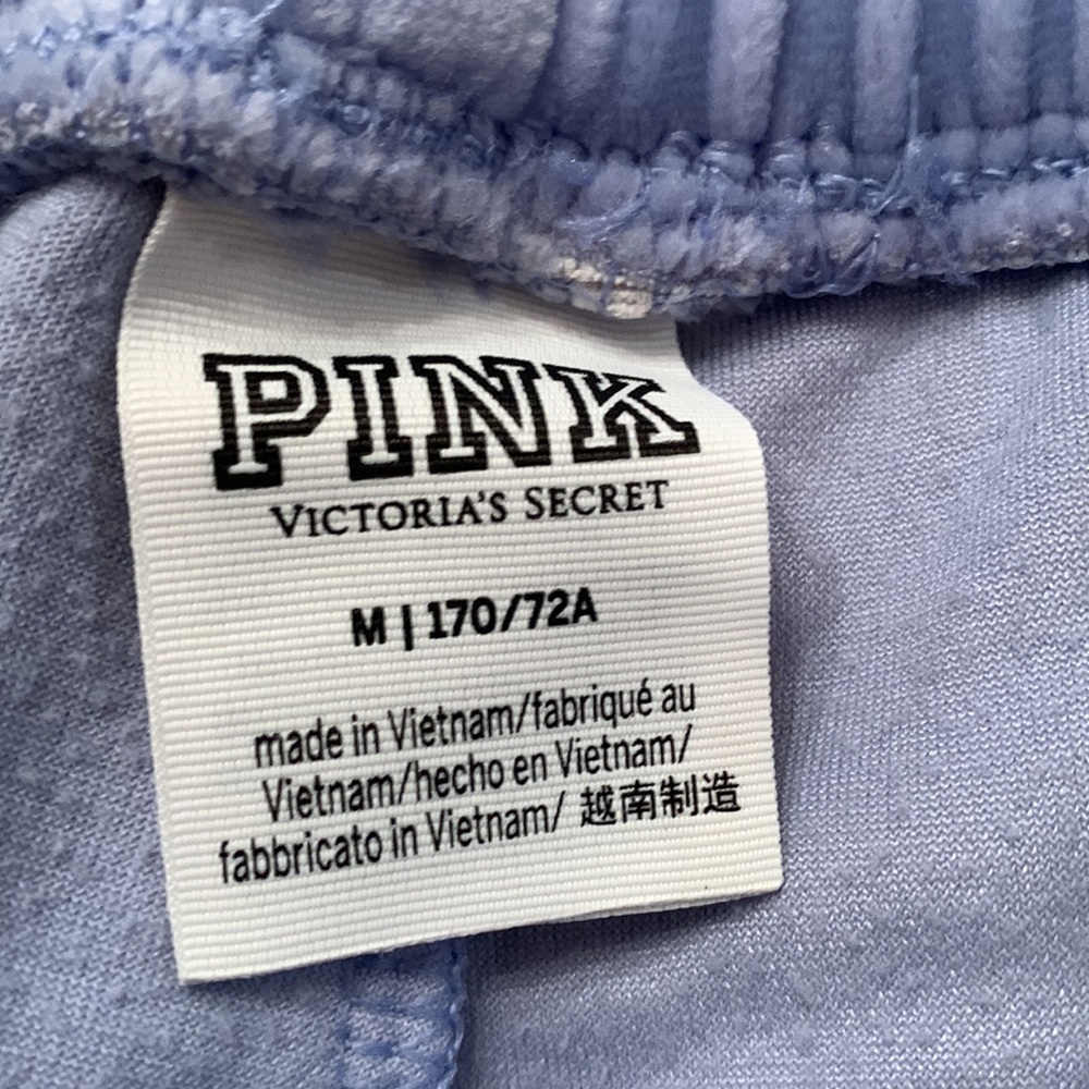 PINK Victoria’s Secret’s blue velour pants - Picture 12 of 13